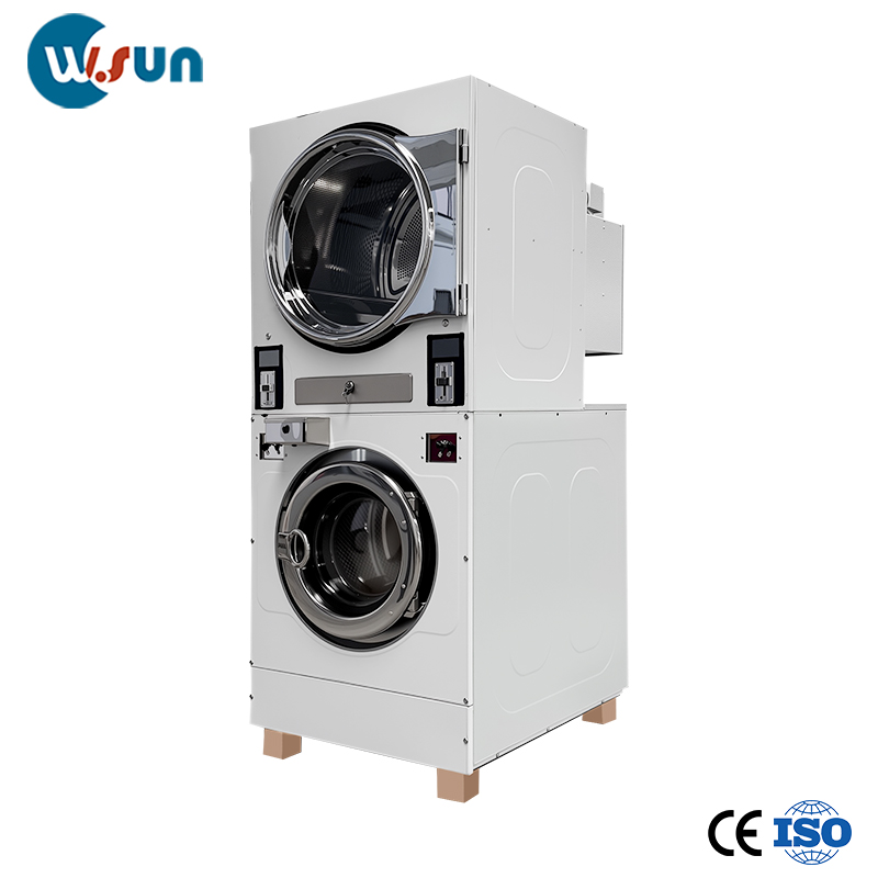 Frequency conversion fully automatic bottom washing and top drying commercial washing machine